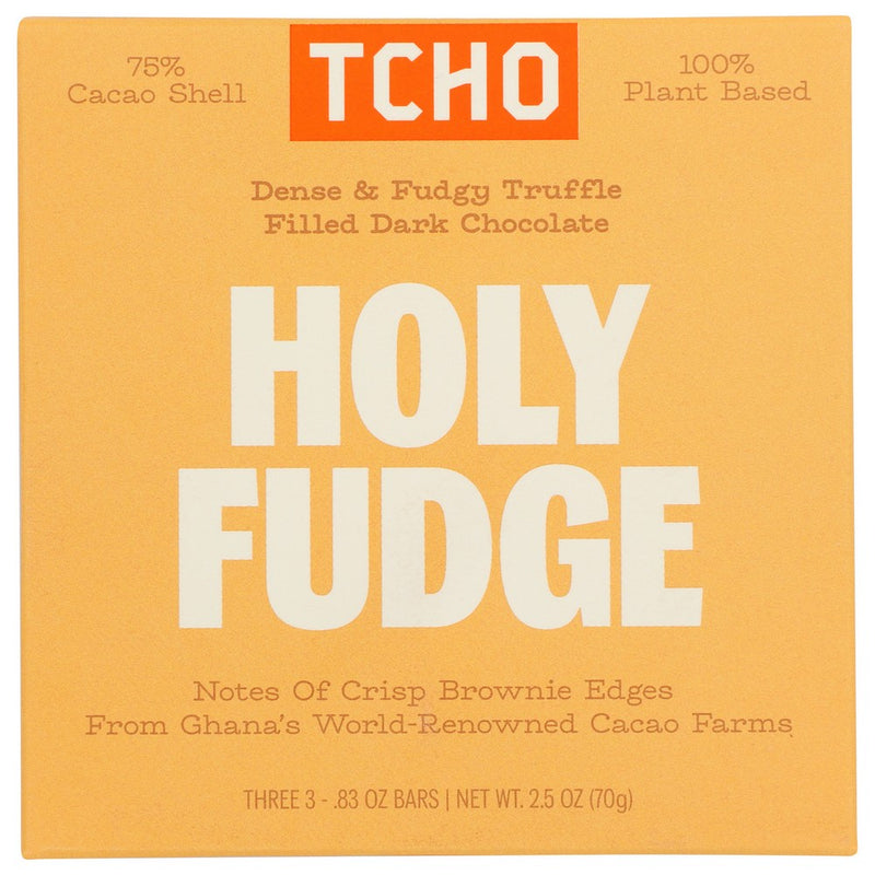 Tcho Bar Chocolate Holy Fudge - 3 Ounce, Case of 10