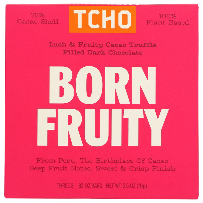 Tcho Bar Chocolate Fruity - 3 Ounce, Case of 10