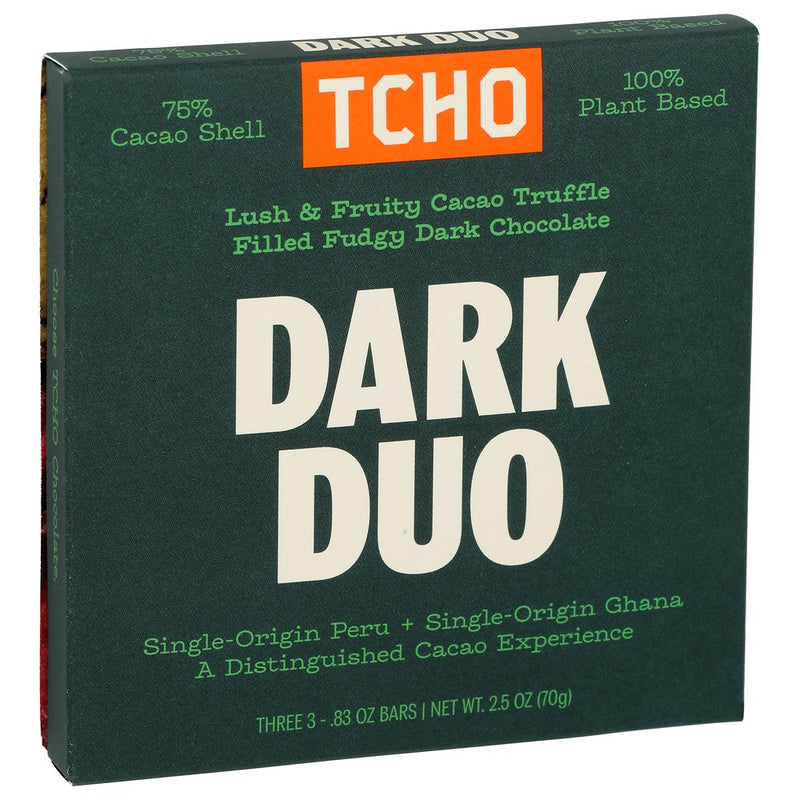 Tcho Bar Chocolate Dark Duo - 3 Ounce, Case of 10