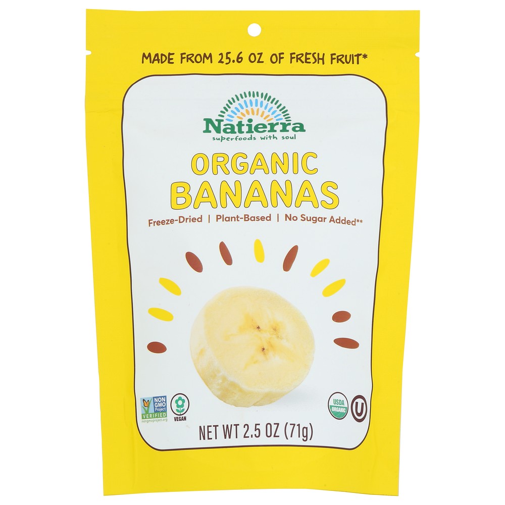 Natierra Banana Frz Drd Raw - 3 Ounce,  Case of 12