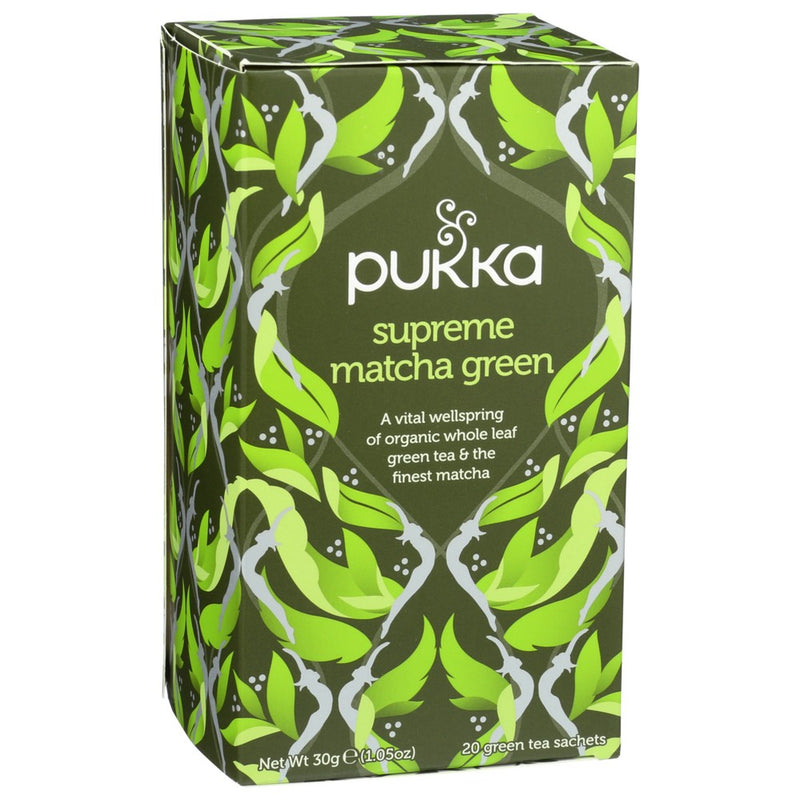 Pukka Herbs Tea Green Matcha - 20 Bag, Case of 4