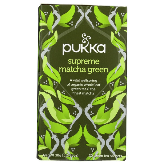 Pukka , Organicanic Herbal Tea Supreme Matcha Green 1.05 Ounce,  Case of 4