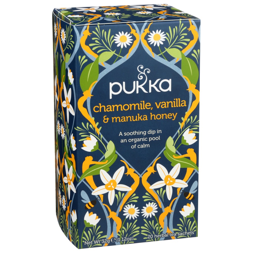 Pukka , Organicanic Herbal Tea Chamomile, Vanilla, & Manuka Honey 1.12 Ounce,  Case of 4