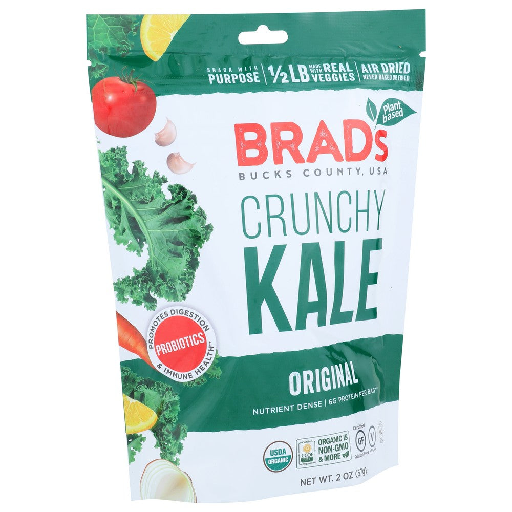 Brad's Plant Based 60120040, Brad's Plant-Based Crunchy Kale, Probiotic Original, 2 Oz.,  Case of 12