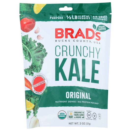 Brad's Plant Based 60120040, Brad's Plant-Based Crunchy Kale, Probiotic Original, 2 Oz.,  Case of 12