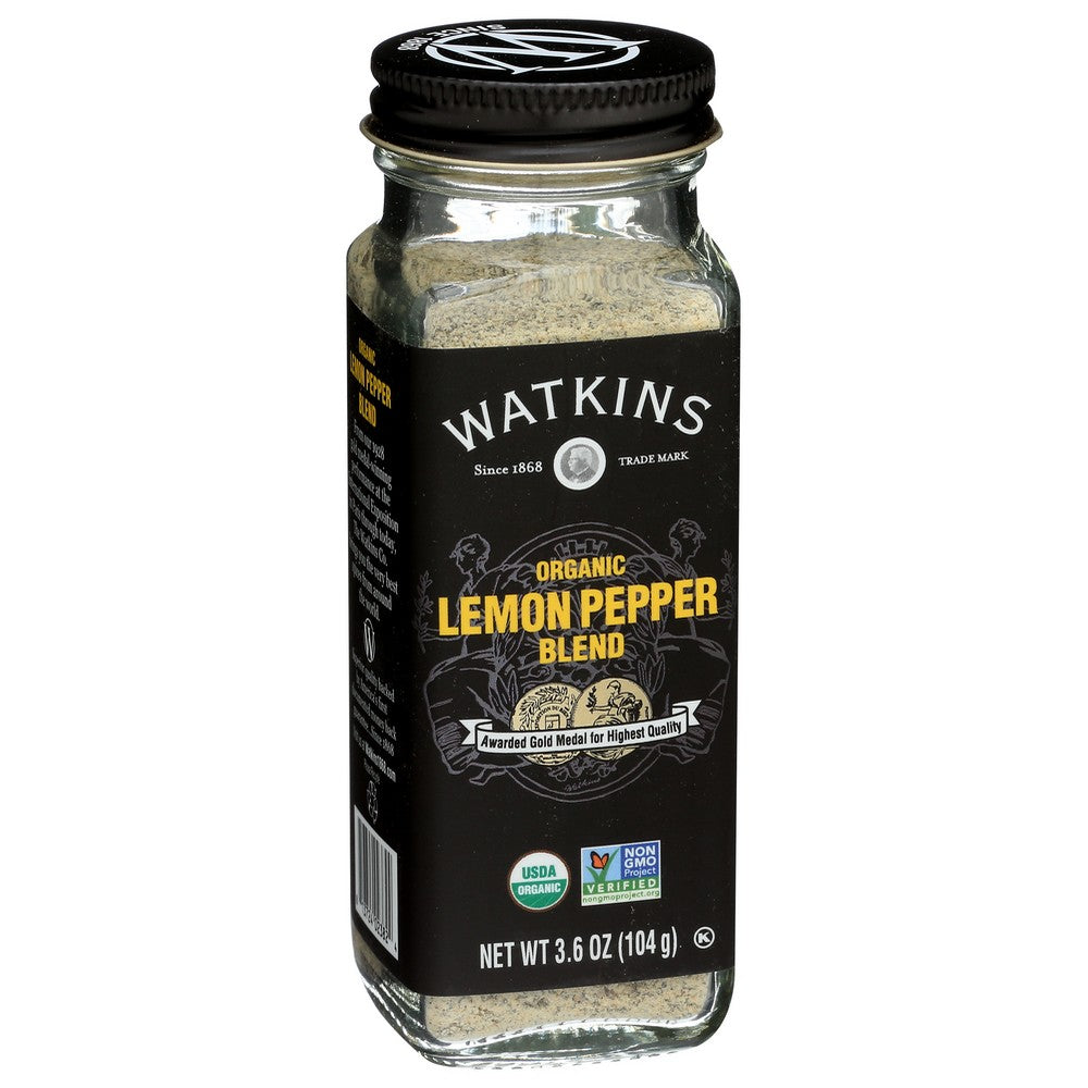 Watkins 21616, Watkins Gourmet Organicanic Spice Jar, Lemon Pepper Blend Watkins Gourmet Organicanic Spice Jar, Lemon Pepper Blend 3.6 Ounce,  Case of 3