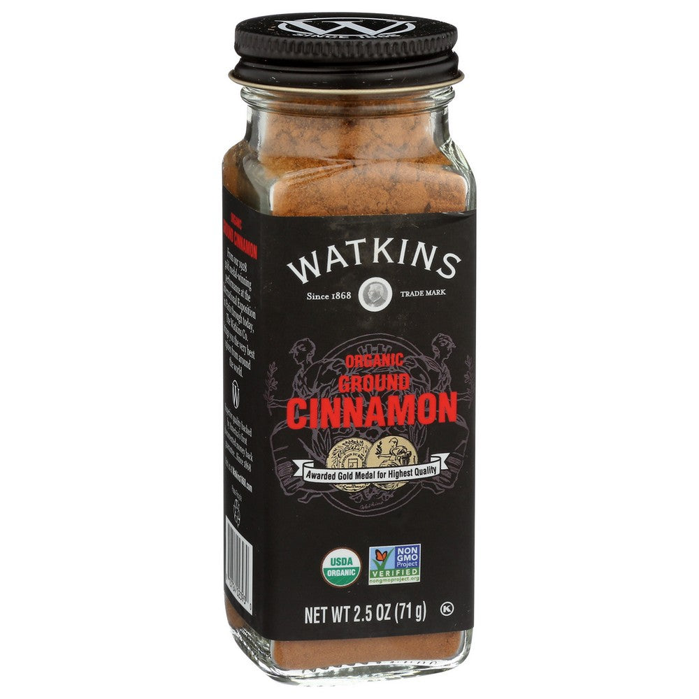 Watkins 21605, Watkins Gourmet Organicanic Spice Jar, Ground Cinnamonamon Watkins Gourmet Organicanic Spice Jar, Ground Cinnamonamon 2.5 Ounce,  Case of 3