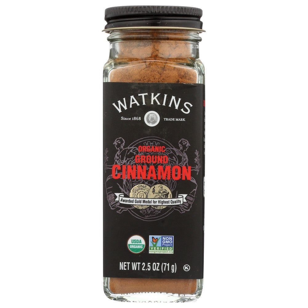 Watkins 21605, Watkins Gourmet Organicanic Spice Jar, Ground Cinnamonamon Watkins Gourmet Organicanic Spice Jar, Ground Cinnamonamon 2.5 Ounce,  Case of 3