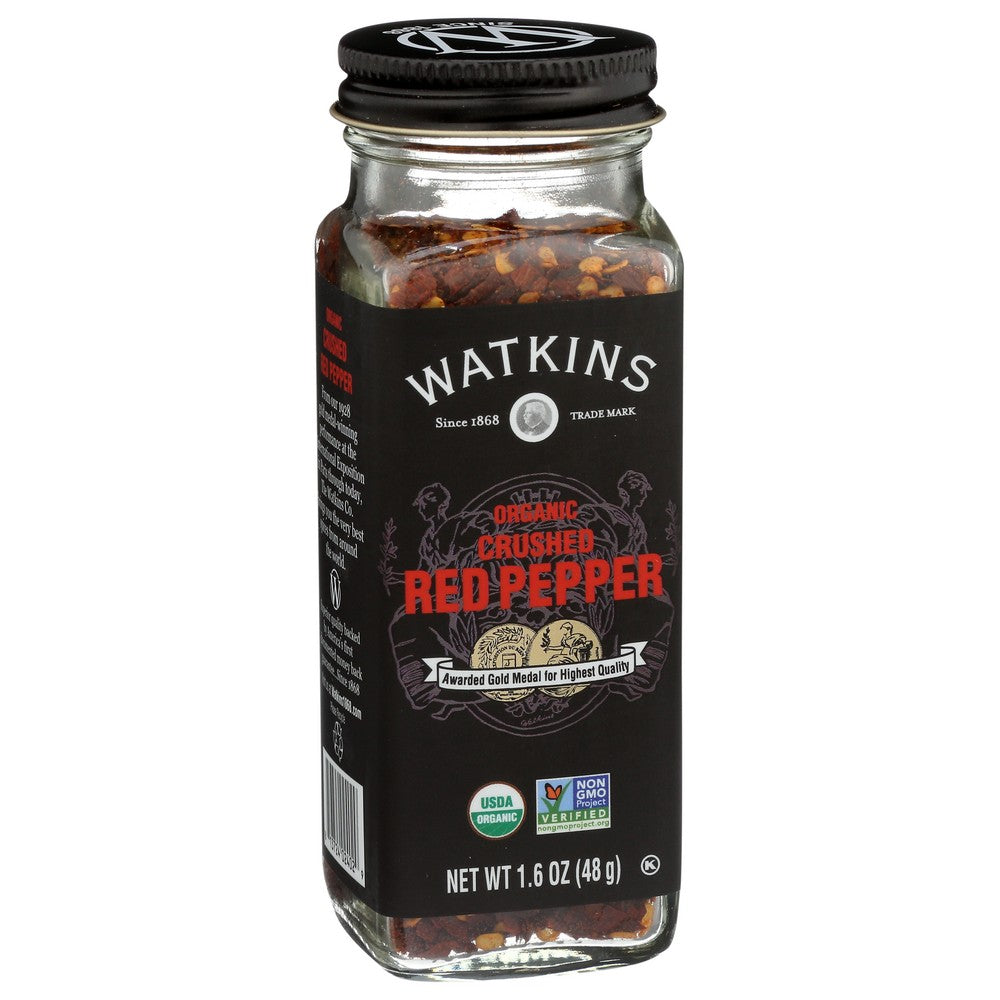 Watkins 21614, Watkins Gourmet Organicanic Spice Jar, Crushed Red Pepper Watkins Gourmet Organicanic Spice Jar, Crushed Red Pepper 1.6 Ounce,  Case of 6