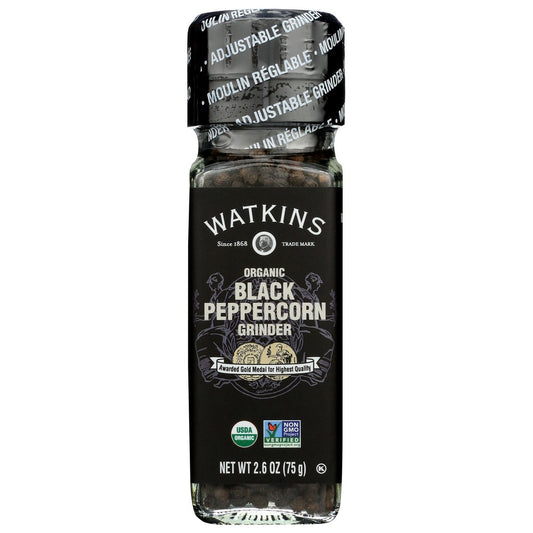 Watkins ,  Peppercorn Blk Grindr Organic 2.6 Ounce,  Case of 3