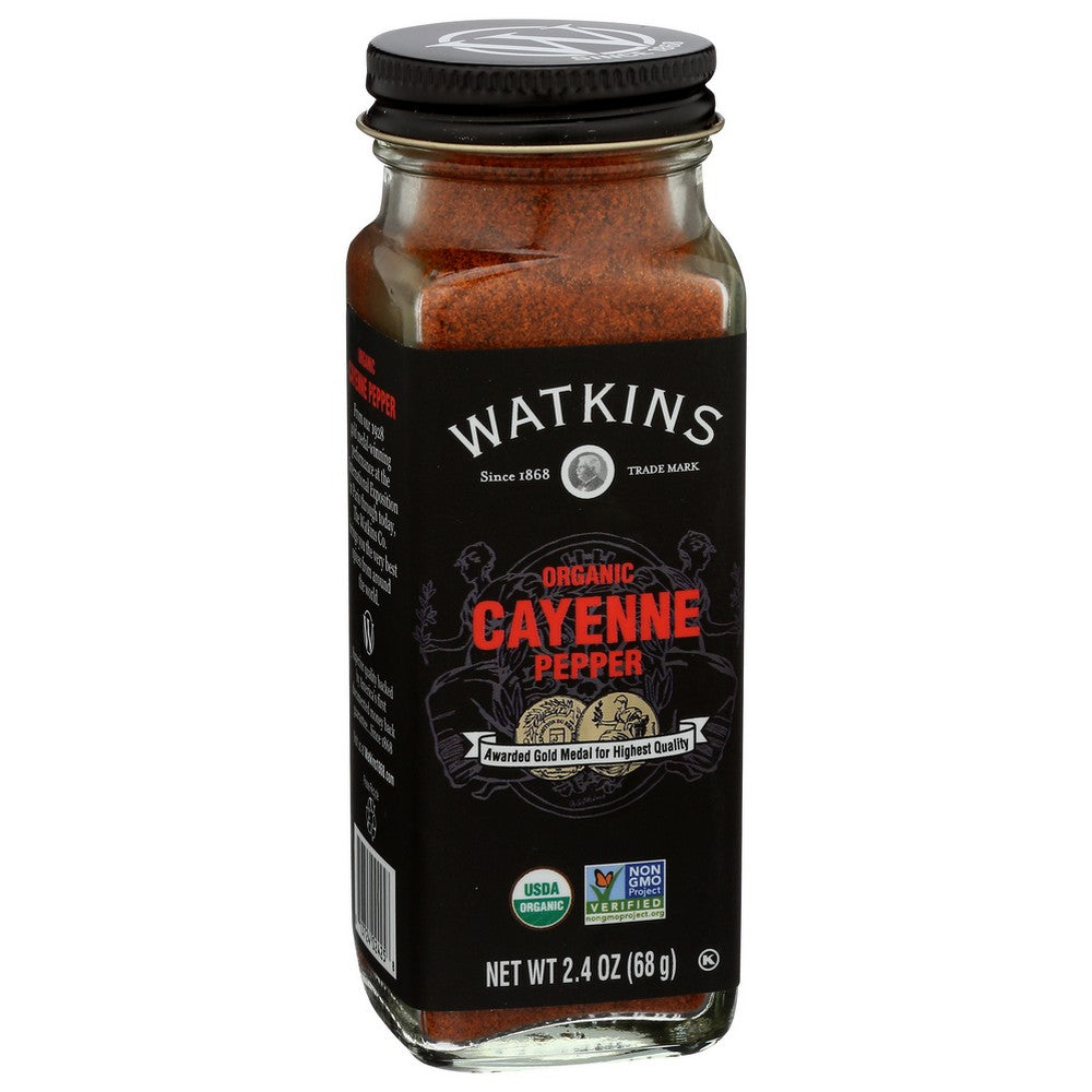 Watkins , Watkins Blends Only The Finest, Organicanic Hot Peppers To Offer The Distinct Color And Spicy, Pungent Flavor Of India To Any Dish. Watkins Gourmet Organicanic Spice Jar, Cayenne Pepper 2.4 Ounce,  Case of 3