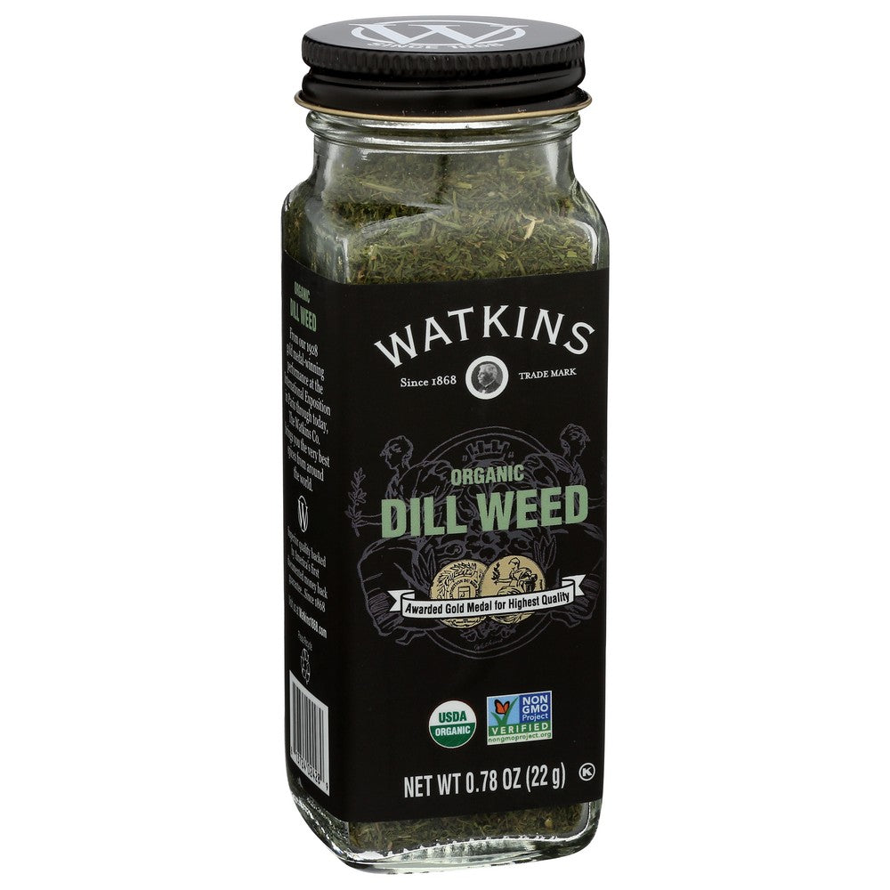 Watkins , Watkins Sources Only The Freshest Organicanic Dillto Bring Its Distinct Bright And Tangy Flavor To Your Kitchen. Watkins Gourmet Organicanic Spice Jar, Dill Weed 0.78 Ounce,  Case of 3