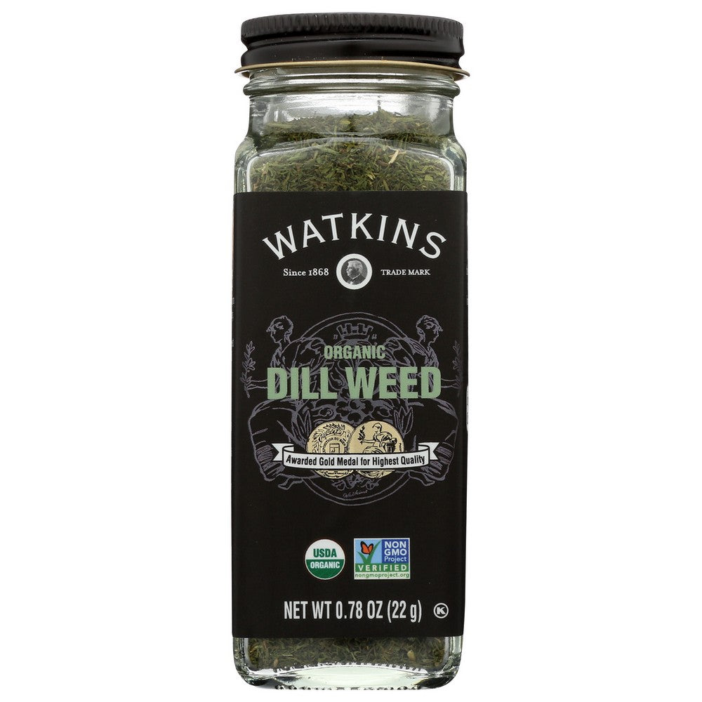 Watkins , Watkins Sources Only The Freshest Organicanic Dillto Bring Its Distinct Bright And Tangy Flavor To Your Kitchen. Watkins Gourmet Organicanic Spice Jar, Dill Weed 0.78 Ounce,  Case of 3