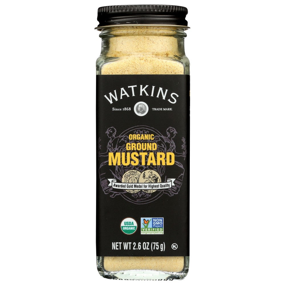 Watkins ,  Mustard Yellw Ground Organic 2.6 Ounce,  Case of 3