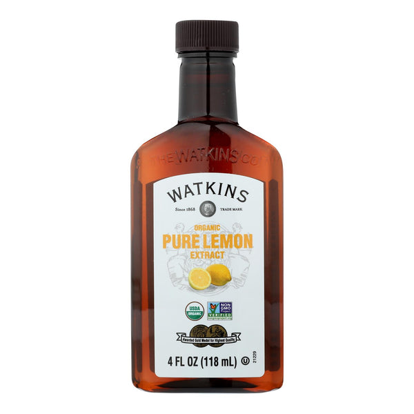 Watkins - Extract Lemon Pure - Case of 3-4 Fluid Ounce