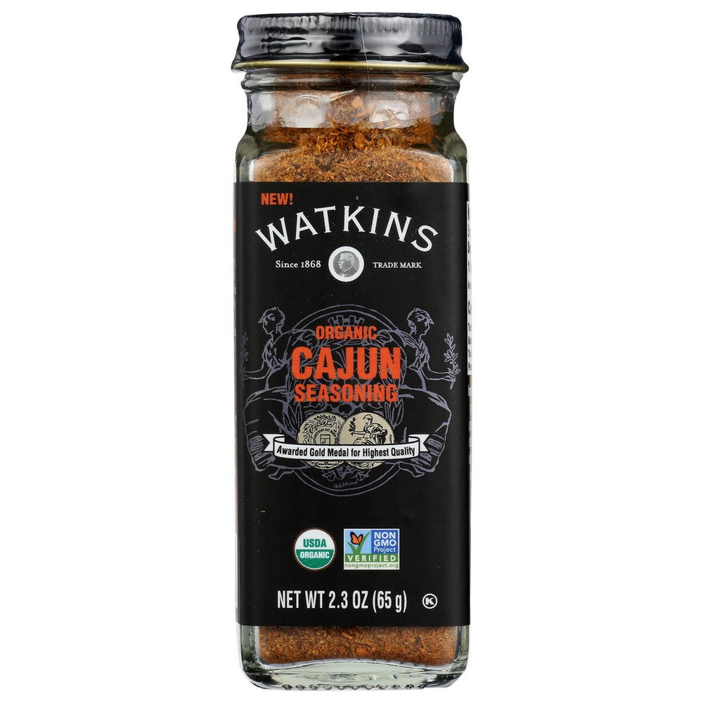 Watkins 21651,  Watkins Gourmet Organicanic Spice Jar, Cajun 2.3 Ounce,  Case of 3