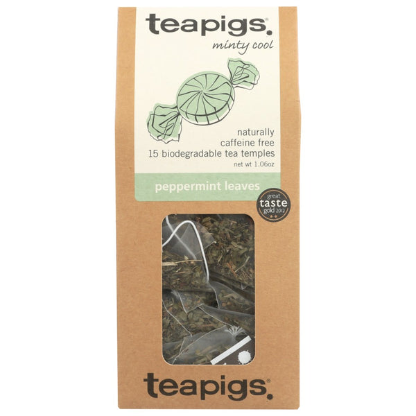 Teapigs.® 515, Teapigs Peppermint Leaves Minty Cool Tea,15 Bags,  Case of 6