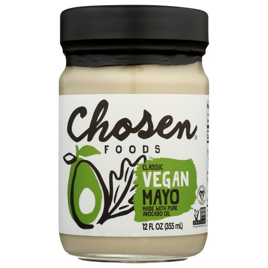 Chosen Foods 30139, Chosen Foods Avocado Oil Vegan Mayo, 12 Fl. Oz.,  Case of 6