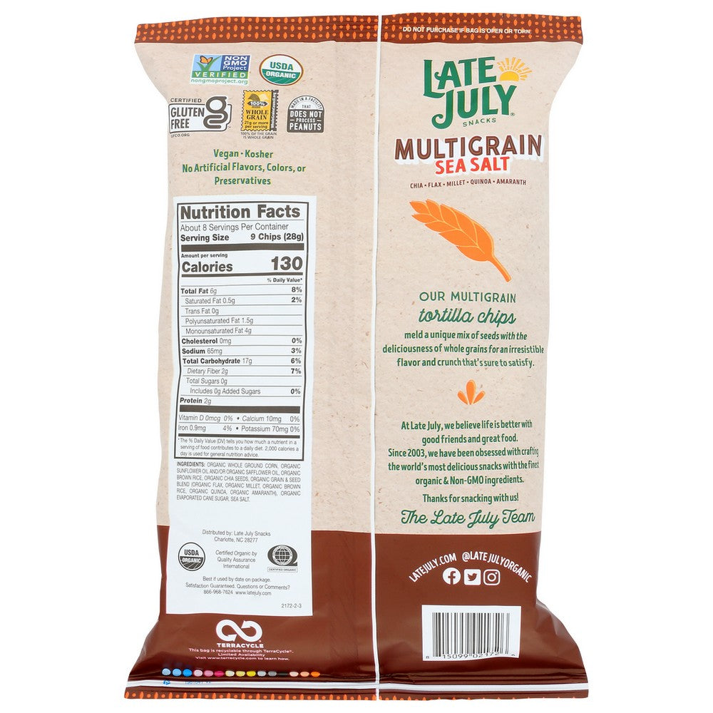 Late July 114436,  Multigrain Sea Salt 7.5 Ounce,  Case of 12