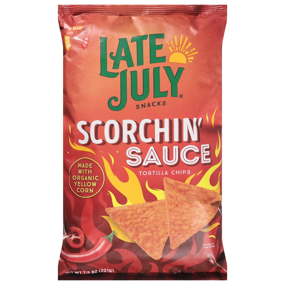 Late July Snacks - Tort Chip Scorchin Sce - Case of 12-7.8 OZ