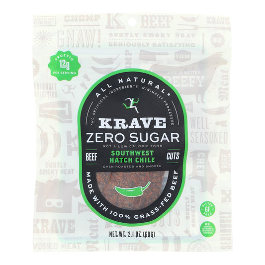 Krave - Beef Jrky Sugar Free Swest Hatch - Case of 8-2.1 Ounce