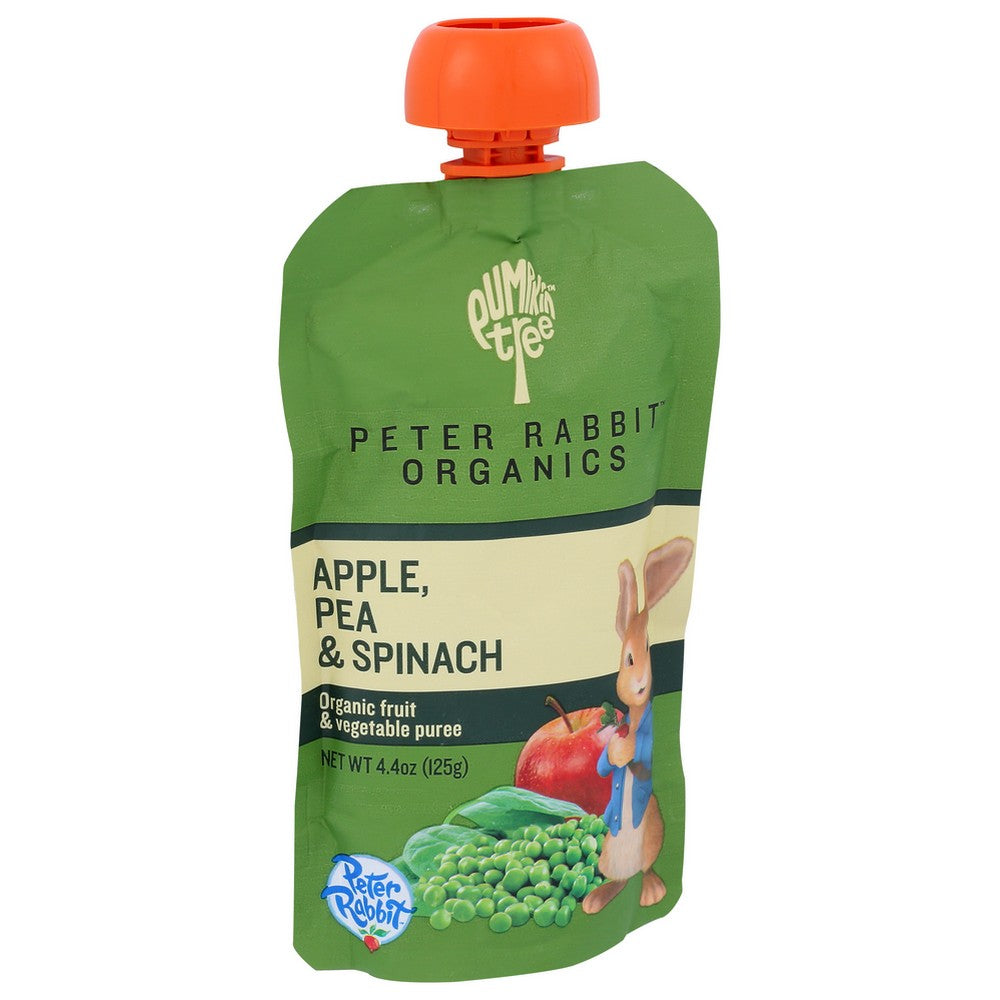 Peter Rabbit Baby Pea Spinich Apple Organic - 4 Ounce, Case of 10