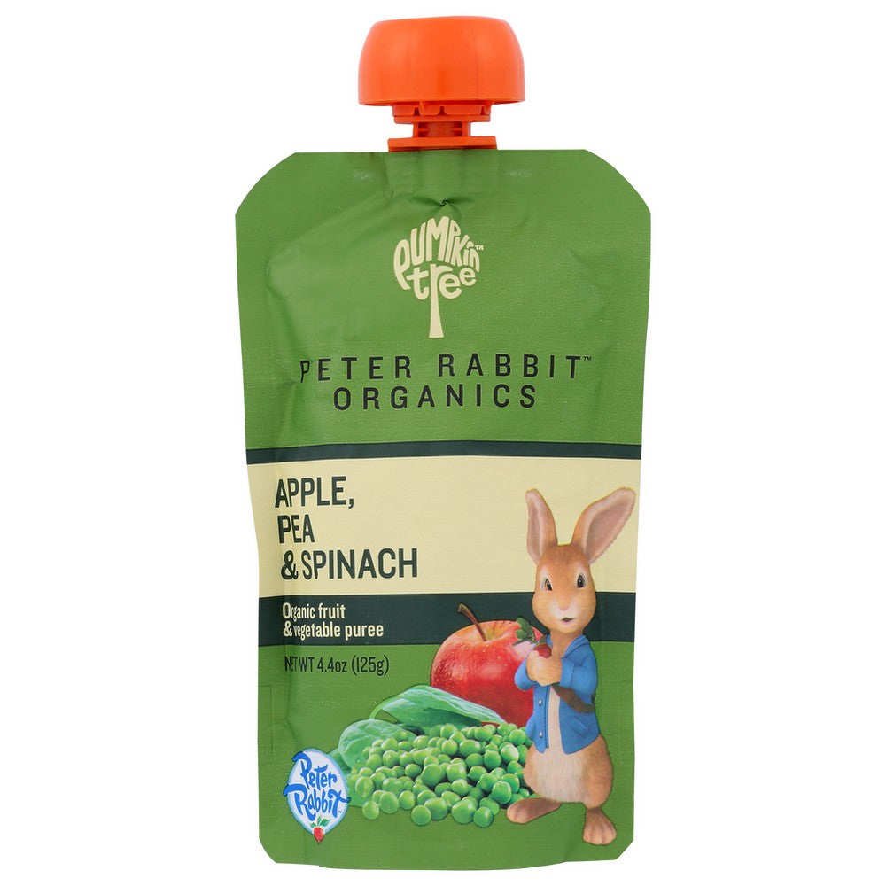 Peter Rabbit Baby Pea Spinich Apple Organic - 4 Ounce, Case of 10