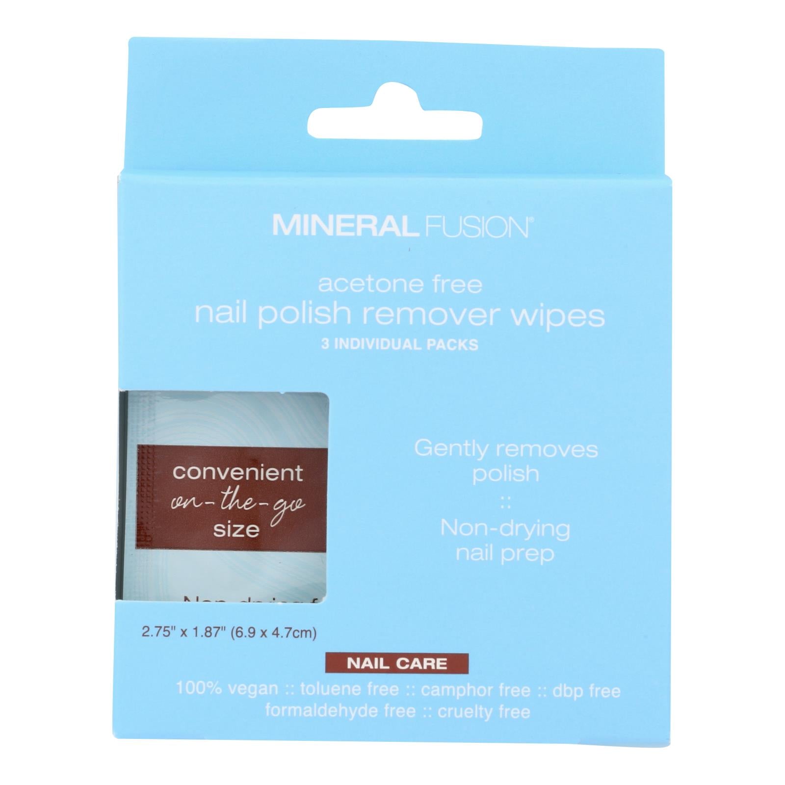Mineral Fusion - Nail Polish Remover Wipes - Case of 15-3 Count