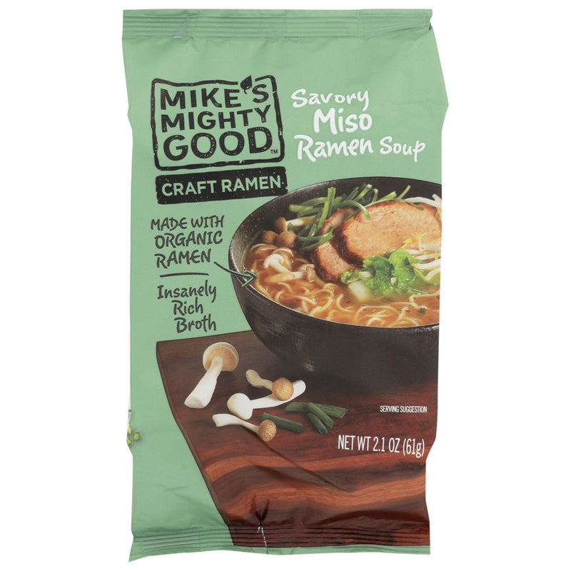 Mikes Mighty Good Soup Ramen Miso Savory - 2 Ounce, Case of 7