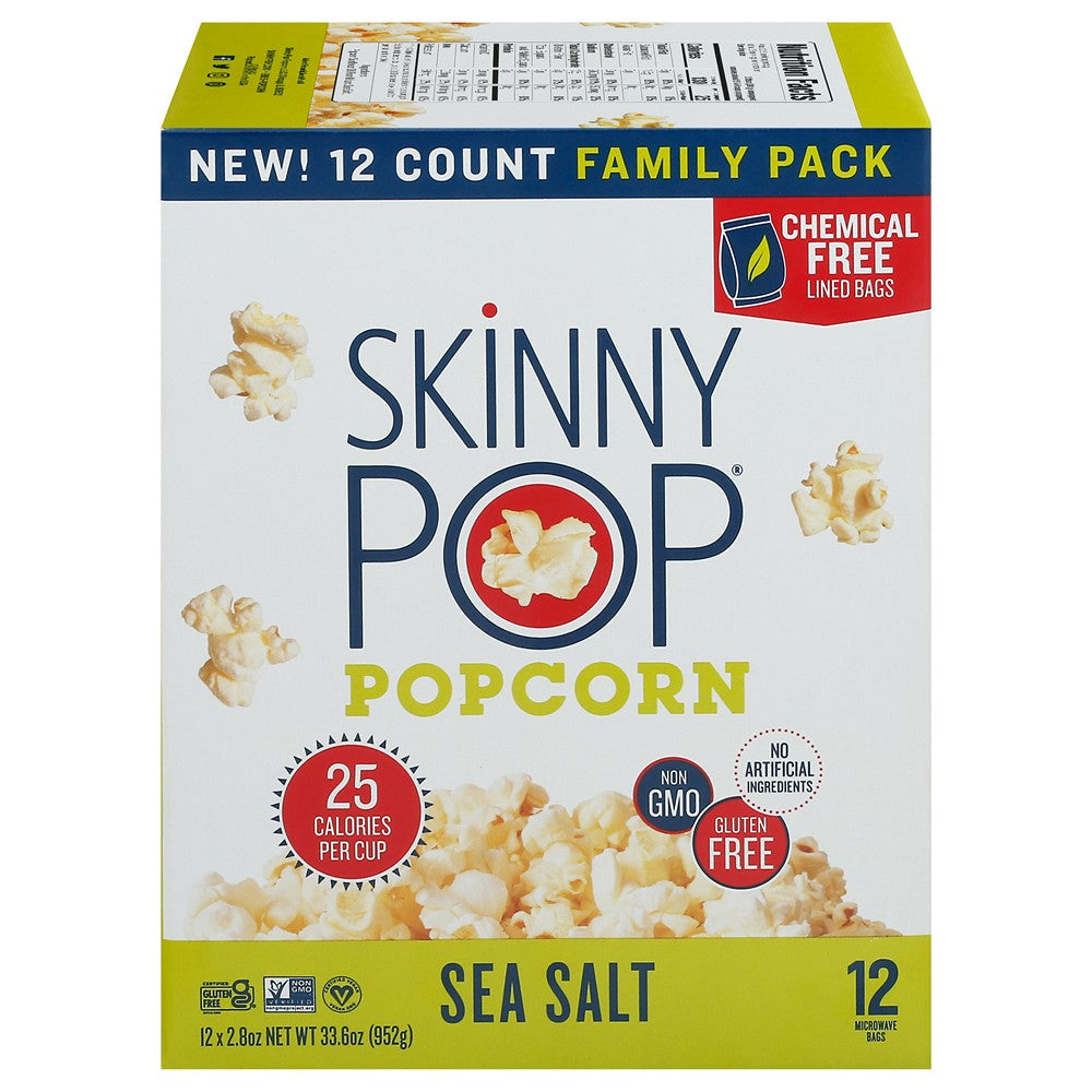 Skinnypop Popcorn - Popcorn Micro Ssalt 12pk - Case of 3-12/2.8 Z