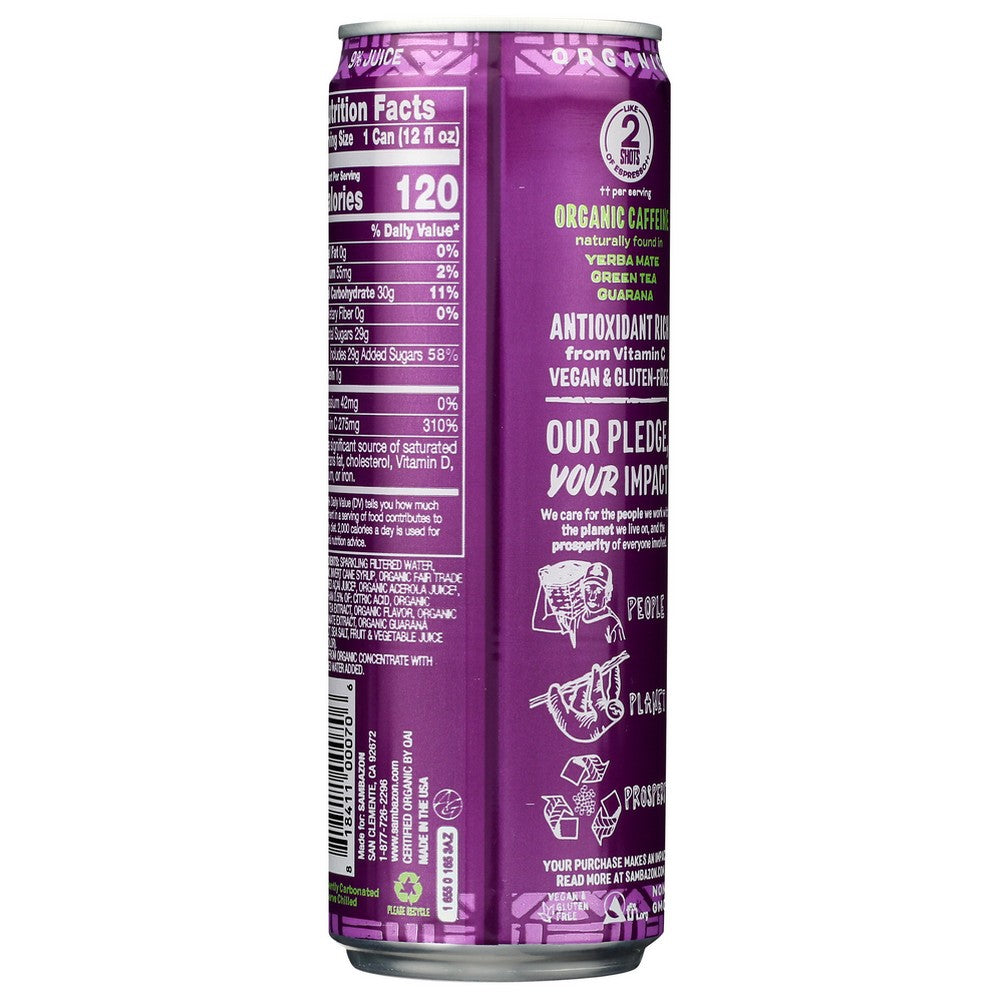 Sambazon Energy Acai Organicnl - 12 Fluid Ounce,  Case of 12