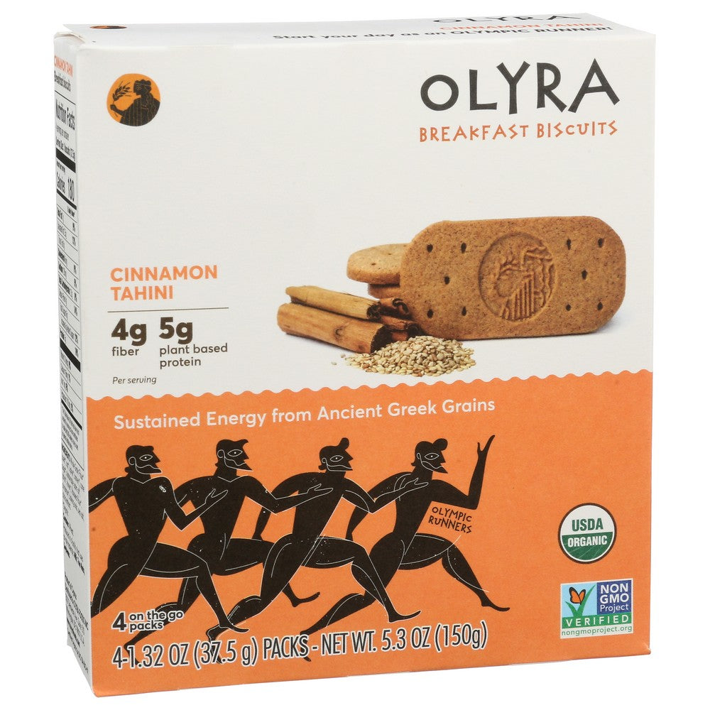 Olyra Ol-1007, Cinnamonamon Tahini - Olympic Rynners Breakfast Biscuits 5.3 Ounce,  Case of 6