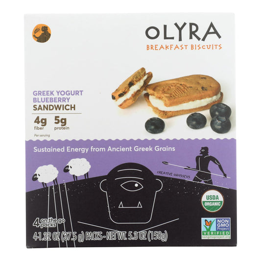 Olyra - Breakfast Sandwich Biscuit Greek Yogurt Blueberry - Case of 6 - 5.3 Ounce