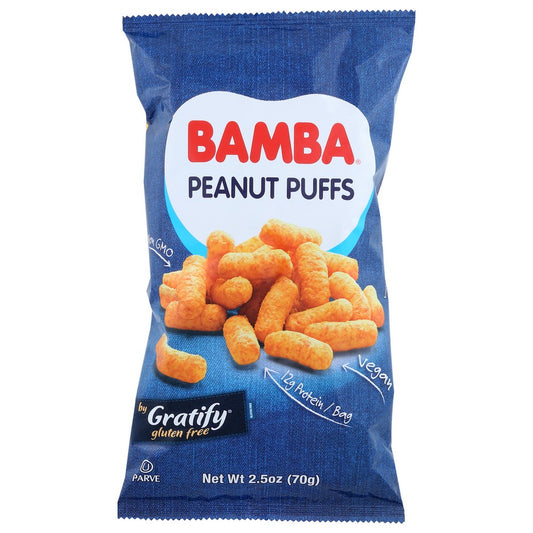 Gratify® 210-10-800, Peanut Butter Bamba Puffs 2.5 Ounce,  Case of 12