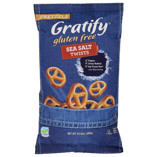 Gratify 210-10-315,  Gratify Gluten Free Pretzel Sticks 10.5 Ounce,  Case of 6