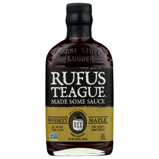 Rufus Teague Sauce Bbq Whiskey Maple - 15 Ounce,  Case of 6