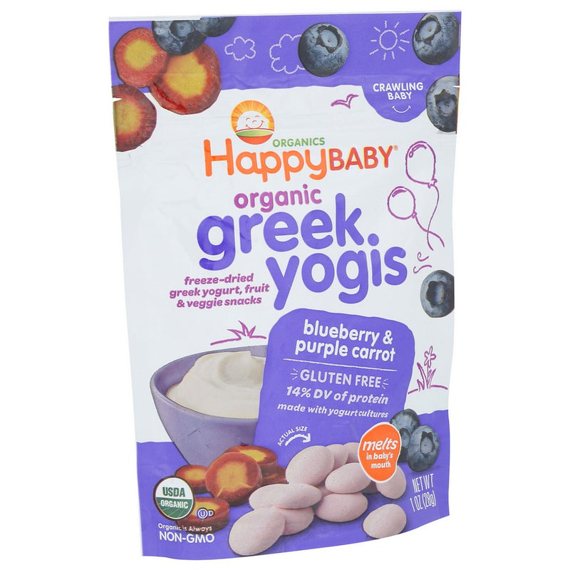 Happy Baby Yogi Grk Ygrt Blbry Crrt Organic - 1 Ounce, Case of 8