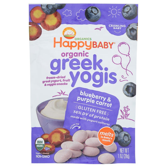 Happy Baby Yogi Grk Ygrt Blbry Crrt Organic - 1 Ounce,  Case of 8