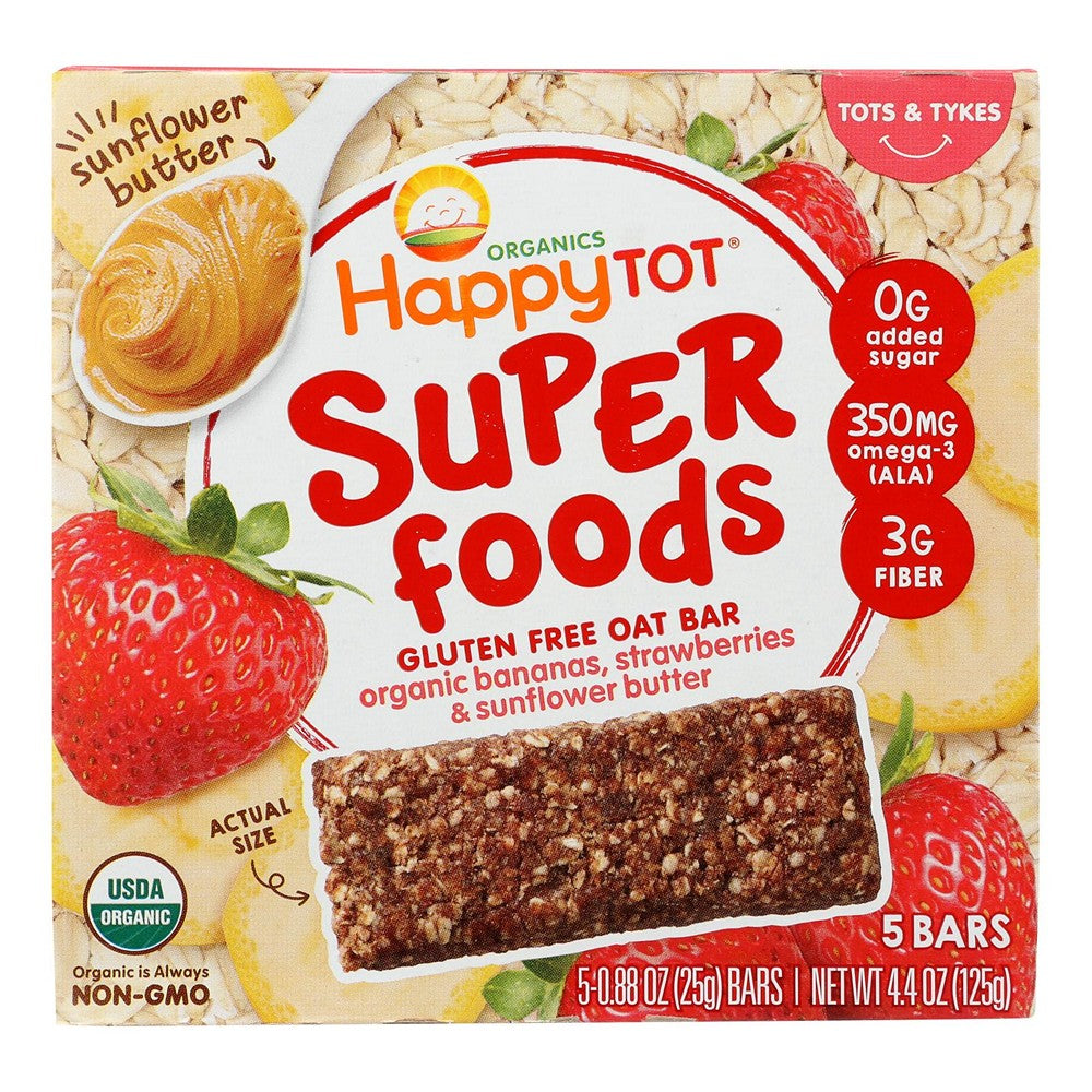 Happy Tot - Br Oat Ban Straw Snfl - Case of 6 - 5/.88OZ