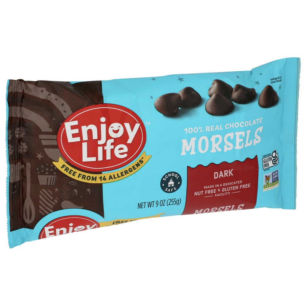 Enjoy Life® F10213W, Enjoy Life Dark Chocolate Dairy Free Chocolate Chips, Vegan, 9 Oz,  Case of 12