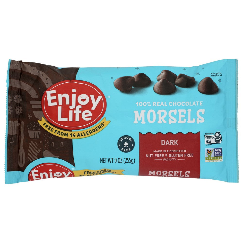 Enjoy Life® F10213W, Enjoy Life Dark Chocolate Dairy Free Chocolate Chips, Vegan, 9 Oz,  Case of 12