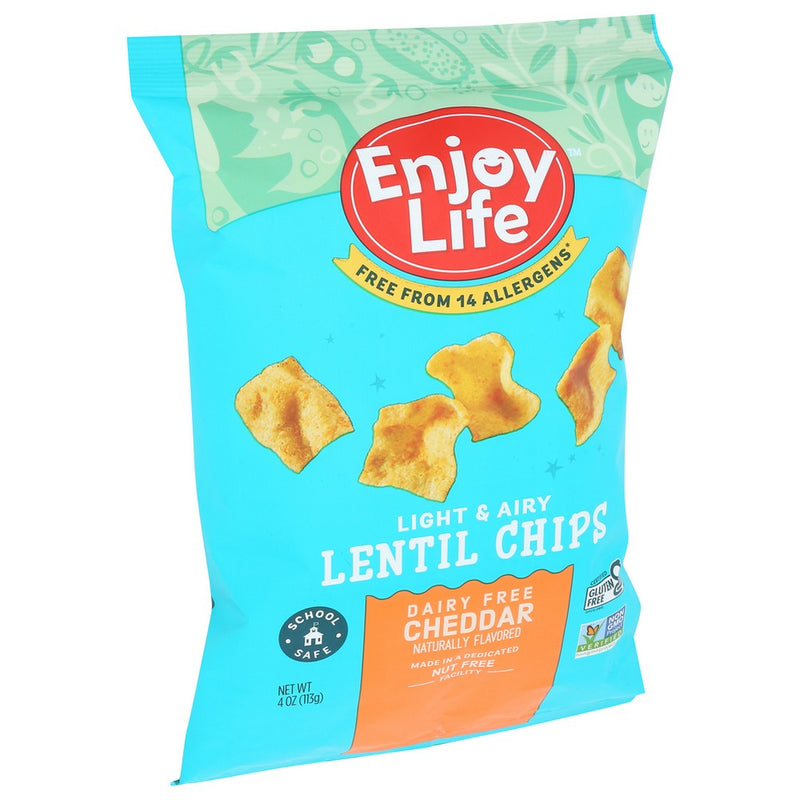 Enjoy Life Chips Lentil Cheddar - 4 Ounce, Case of 12