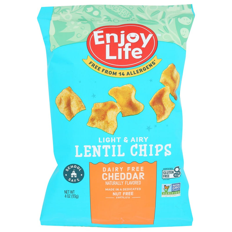 Enjoy Life Chips Lentil Cheddar - 4 Ounce, Case of 12