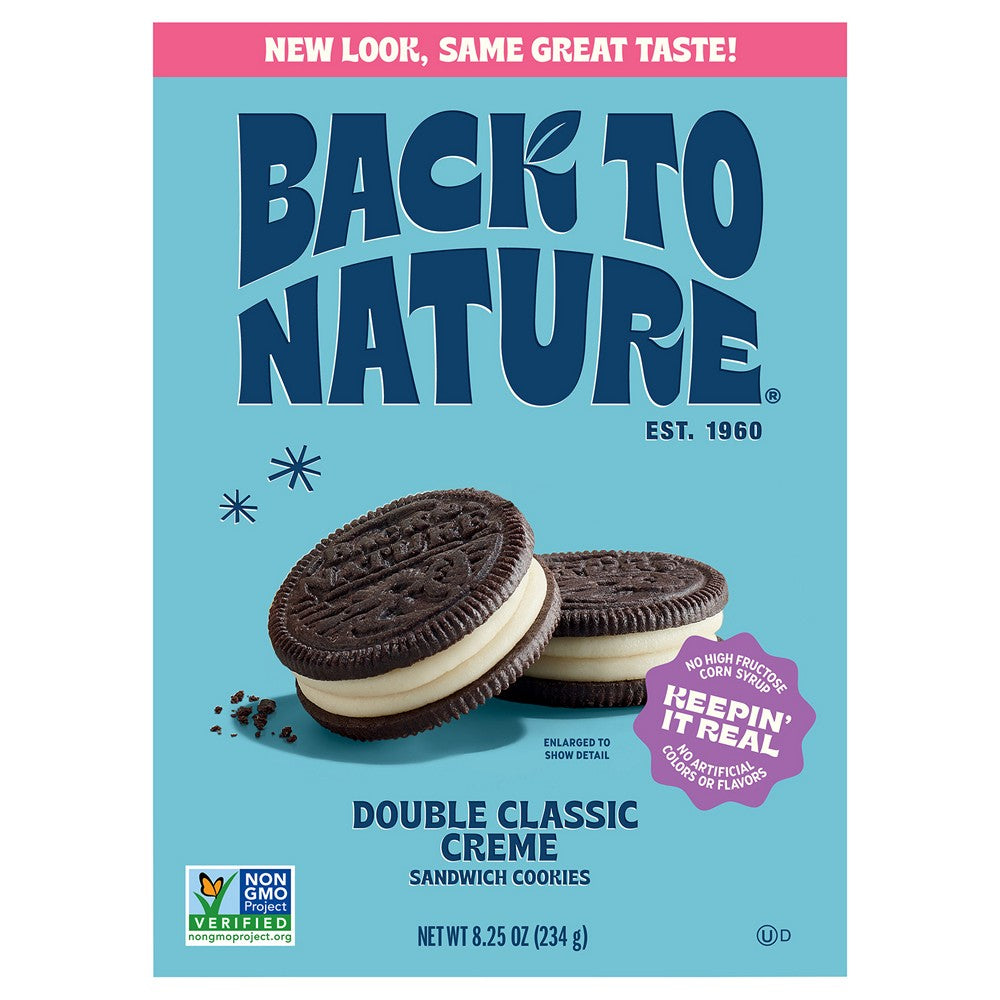 Back To Nature - Cookies Double Crm Clsc Sndw - Case of 6-8.25 OZ