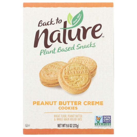 Back To Nature 87012017,  Back To Nature Peanut Butter Creme Cookies, Non-Gmo Project Verified, Kosher 9.6 Ounce,  Case of 6