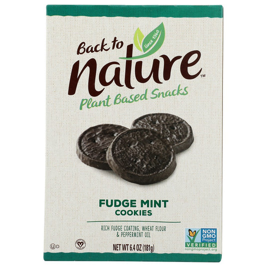 Back To Nature 87012018,  Back To Nature Fudge Mint Cookies, Non-Gmo Project Verified, Kosher 6.4 Ounce,  Case of 6