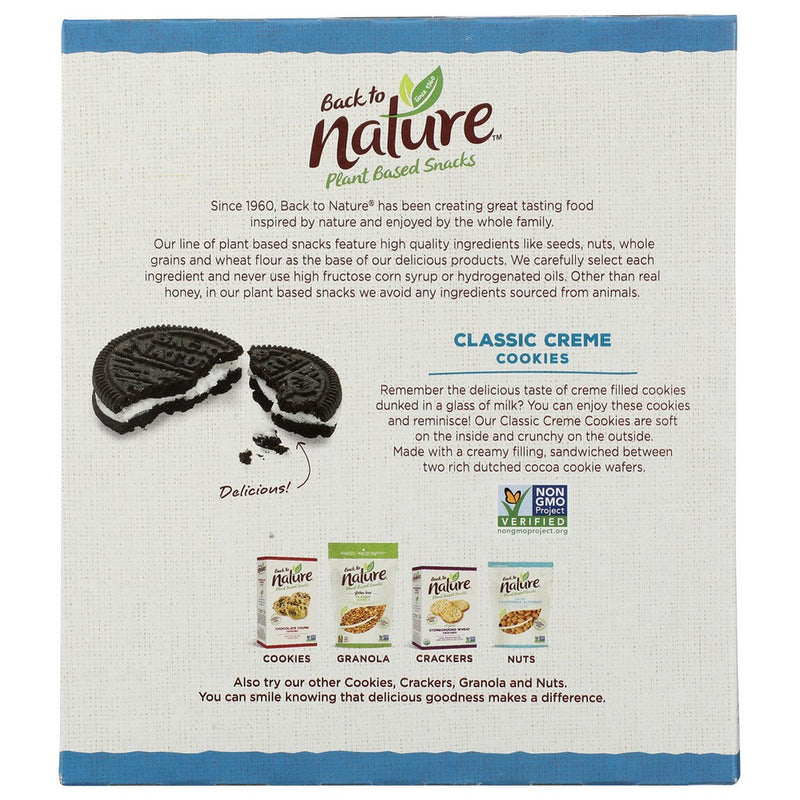 Back To Nature Cookie Sndwch Classic Cream - 12 Ounce, Case of 6