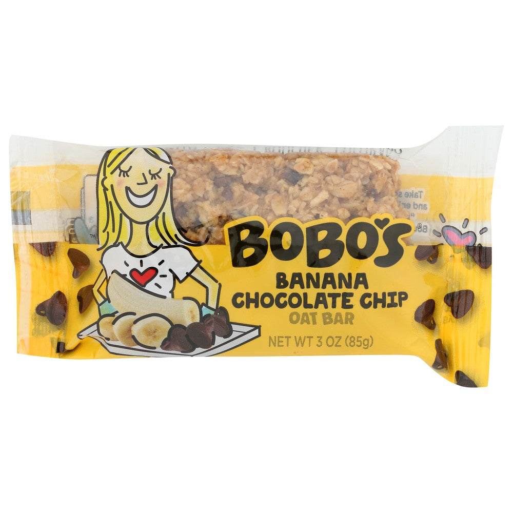 Bobos Oat Bars Bar Oat Banana Chocolate Chip - 3 Ounce, Case of 12
