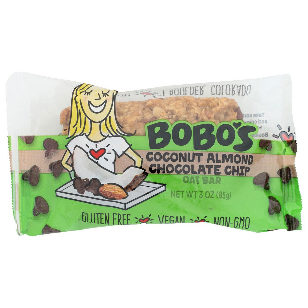 Bobo's® 113-D, Bobo’S Oat Bars, Coconut Almond Chocolate Chip 3 Oz. Bar,  Case of 12