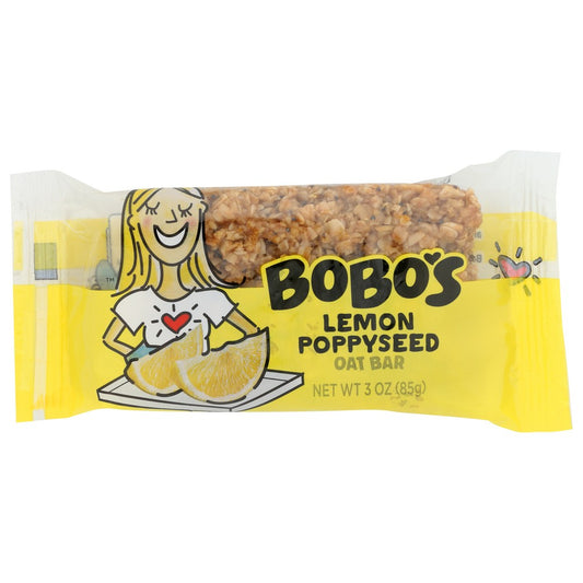 Bobo's® 114-D, Bobo’S Oat Bars, Lemon Poppyseed 3 Oz. Bar,  Case of 12